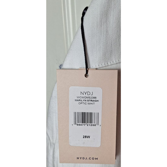 Nydj Not Your Daughter's Jeans Women 28W White Marilyn Straight Denim Jeans NEW! - Picture 9 of 11
